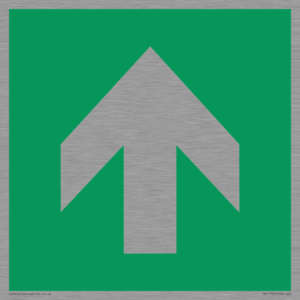 E907 Safe condition: Up / forwards arrow (90 deg supplimentary)